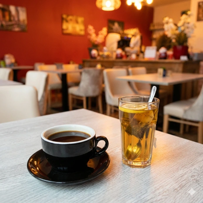 Image of a cup of coffee and tea